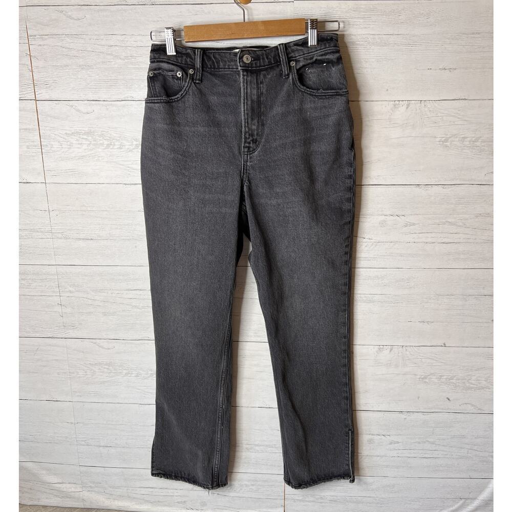 Abercrombie & Fitch Jeans Womens SZ 28/6 Black The 90's Straight Ultra High Rise - Picture 4 of 16